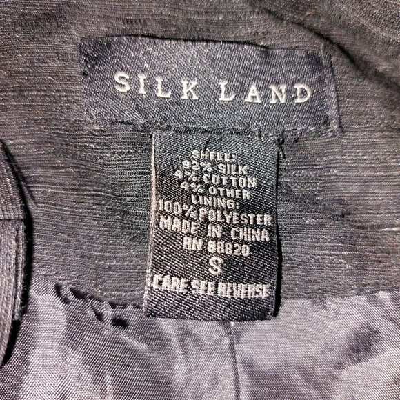 Silk LAND Ladies Long Sleeve Silk Embroidered Blazer- S - Picture 4 of 4